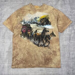 The Mountain Shirt Mens XL Brown Vintage 1999 Stagecoach Western Ted Blaylock